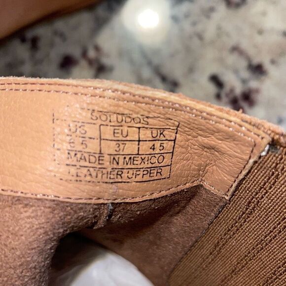 Soludos Delancey Bootie Suede Tan Size 6.5 New In Box - Picture 8 of 9